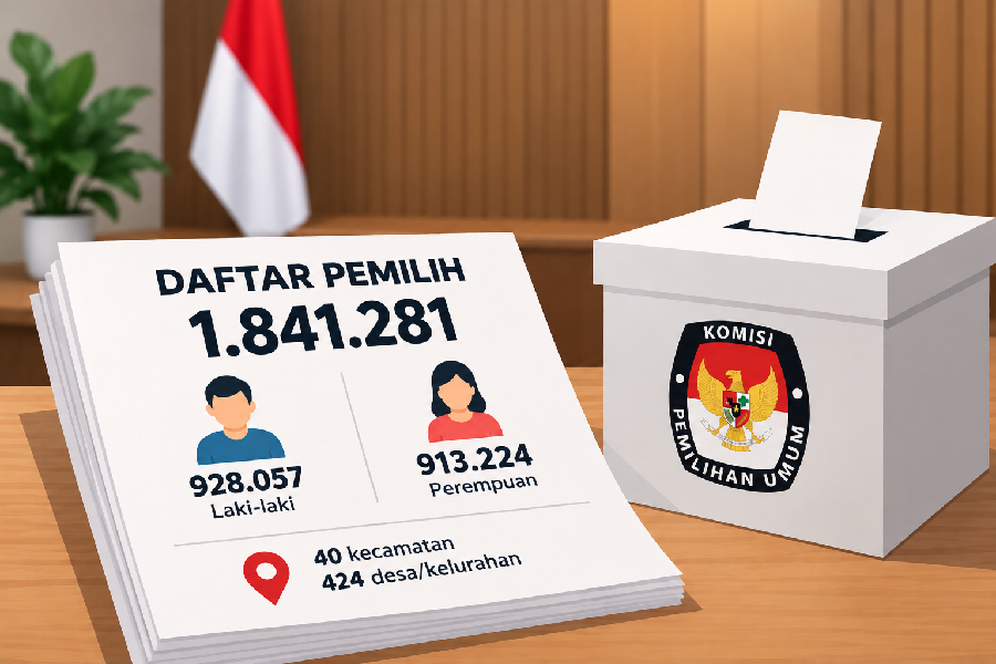 KPU Kabupaten Cirebon Tetapkan 1.841.281 Pemilih PDPB Triwulan III 2026