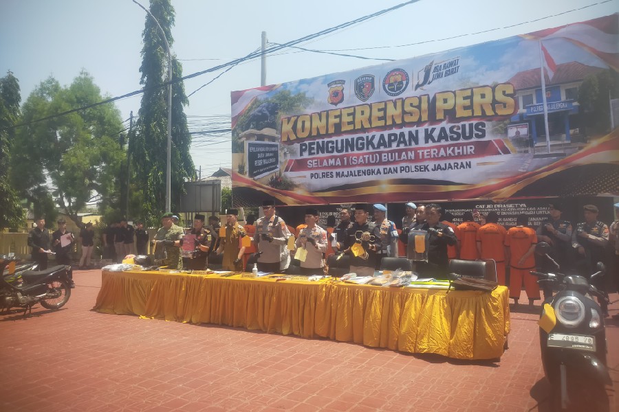 Polisi Majalengka Ungkap 20 Perkara, 40 Tersangka Ditangkap